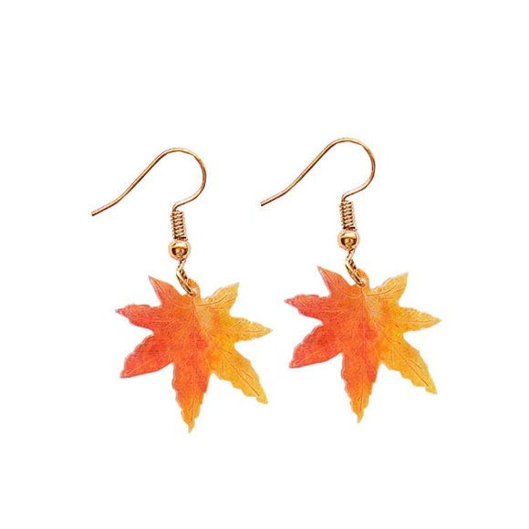 π
π» Autumn Maple Leaf Earrings - Picture 3 of 3